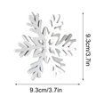 thumbnail image 3 of 3pcs Snowflake Christmas Table Decorations Winter Snowflake Tabletop Decor Wooden Snowflake Centerpiece Ornaments for Xmas Party Home Supplies Tiered Tray, 3 of 9