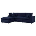 thumbnail image 6 of Modular Lounge Sectional Deep Sofa Chair Set, Sunbrella, Blue Navy, Fabric, Modern Contemporary, Outdoor Patio Balcony Cafe Bistro Garden Furniture Hotel Hospitality, 6 of 10