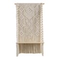 thumbnail image 2 of Estante de tejido tapiz colgante de pared Boho macramé cuerda estantería borlas Decoración para sala de , dormitorio, hogar, oficina, BLESIY Estante de pared tapiz, 2 of 7