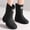 Black, variant on Women Mid Calf Waterproof Rain Boots, Matte Rubber Mountain Logo Patch Mud Boots, Textured Heel Chunky Tread Non Slip Sole Gardening Camping Shoes Yellow 40