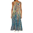 thumbnail image 4 of SMihono Robe Maxi Bohème d'Été pour Femmes Grande Taille Mode Col en V Sans Manches Soirée d'Été Impression Poches Gilet Longue Robe de Plage, 4 of 6