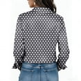 thumbnail image 5 of Veste en Jean Imprimée pour Femmes, Cardigan Décontracté à Manches Longues et Coupe Ample avec Boutons devant et Col à Revers, 5 of 5