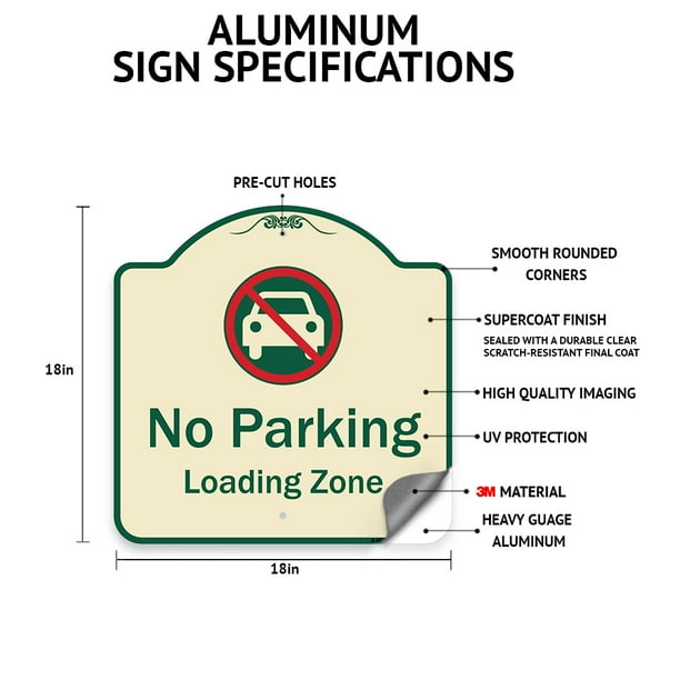 SignMission 18x24" No Parking Except Guest Check-in Sign - Heavy Aluminum, Rust Proof, USA Made