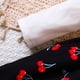 thumbnail image 5 of Gibobby Conjunto de pantalón para bebé Conjunto de dos piezas de vestido con estampado de cerezas para Niñass pequeñas, cárdigan de Color sólido de manga larga(Negro, 6-7 Años ), 5 of 5
