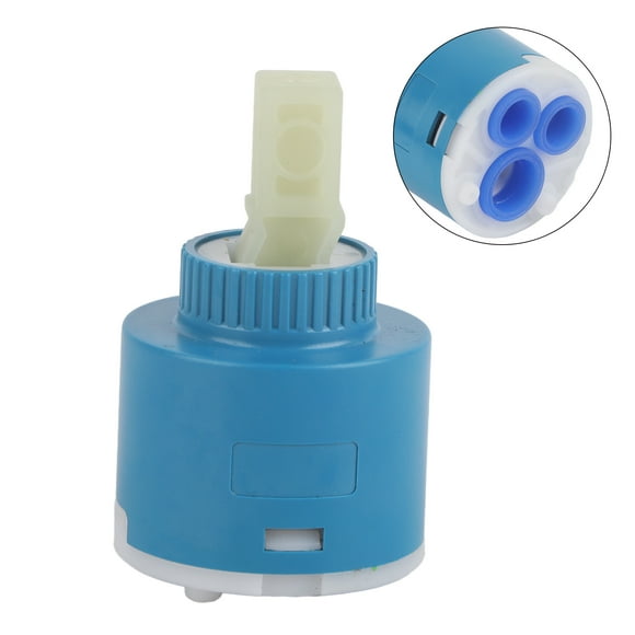 Ailao Cartouche à Disque en céramique 35/40mm Cartouche en céramique mitigeur d'eau Robinet de contrôle intérieur vanne de Robinet en Plastique PP Bleu Pratique(40mm)