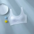 thumbnail image 4 of Padded Training Bra Girls' Seamless Training Bra - Cami Bralette - Cropped Undershirt Soft Comfortable Breathable Underwear White 9Y, 4 of 5