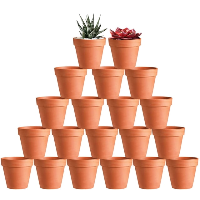 Macetas para vivero KOAMLY de 7,5 cm, pack de 20, con orificio de drenaje