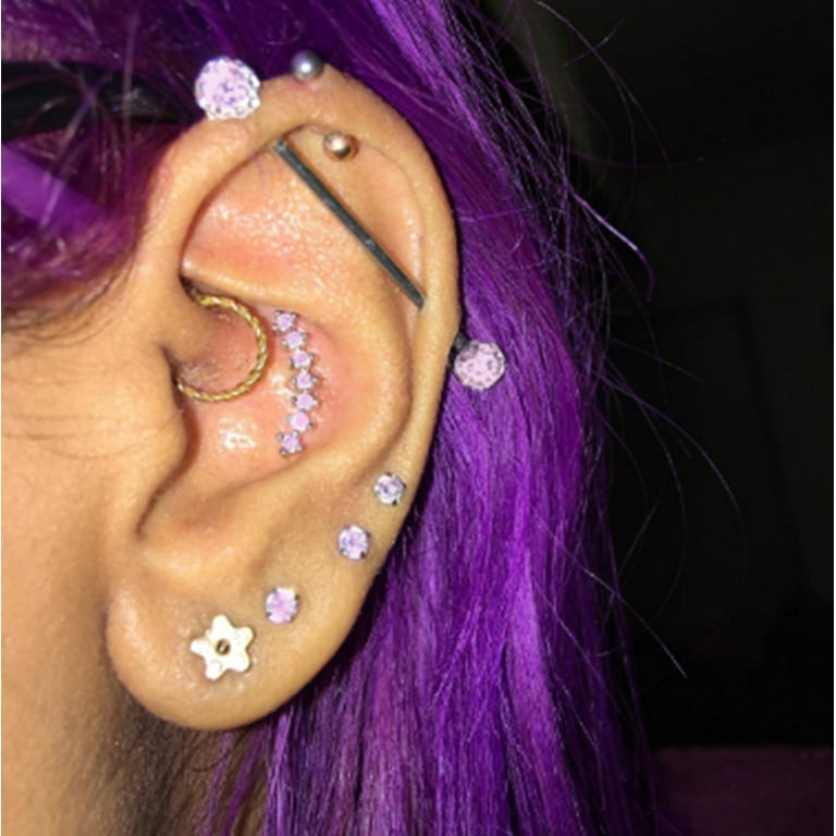 Curved bar earrings helix deals
