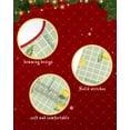 thumbnail image 6 of Summer Lemon Christmas Tree Skirt 48 Inches Large Christmas Skirt Tree, Yellow Fruits Botanical Green Plaid Tree Skirt Christmas Decorations for Fireplace Party Holidays Indoor Outdoor, 6 of 7