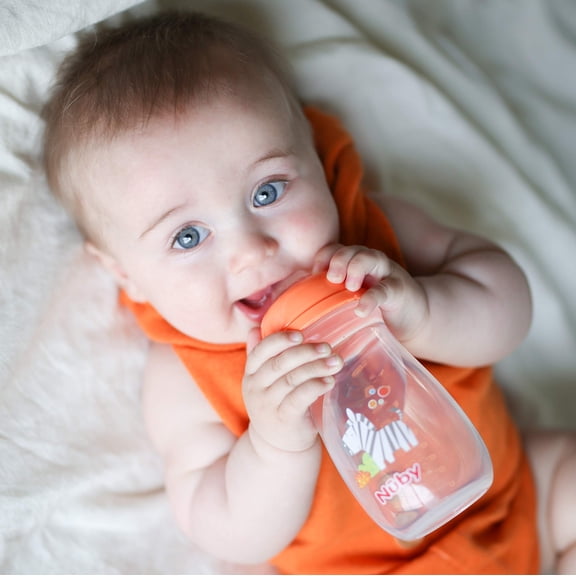 Nuby Tritan Wide Neck Non-Drip Bottles with Anti-Colic Air System: 9oz./ 270 Ml, 3 Pack, 0M , Multi