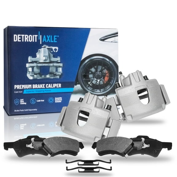 Detroit Axle - Front Brake Calipers Brakes Brake Pads Replacement for Dodge Grand Caravan