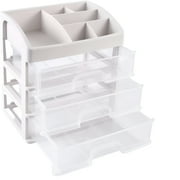 Makeup Organizer with 3 Drawers, Emapoy Makeup Box, Makeup Storage for Vanity, Bathroom Counter