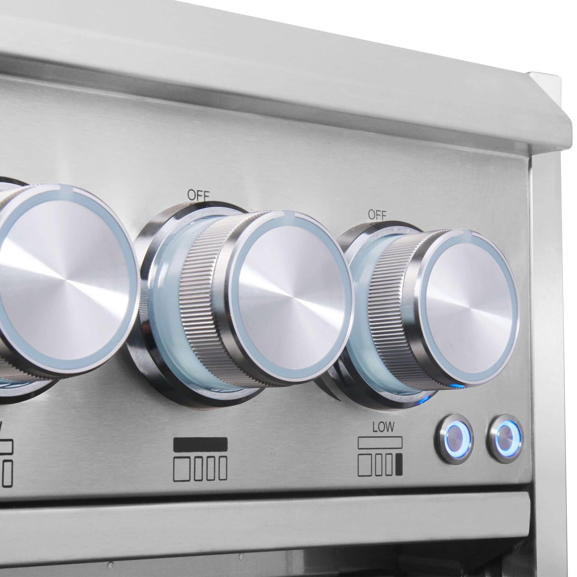 Cosmo 32 in. Built-In 4 Burner Propane Gas Grill with Infrared Rotisserie, Knob LED Lighting in Stainless Steel