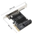 thumbnail image 3 of Expansion Card PCIE to 5 Ports SATA3.0 Module Converter Board JMB585 Chip for Computer, 3 of 8