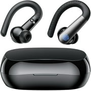 for LG Stylo 4 Bluetooth Wireless Sports Earbuds with Earhooks, IPX6 Waterproof Over-Ear Headphones, LED Display, Built-in Mic for Gym, Running, Fitness
