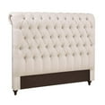 thumbnail image 3 of Bowery Hill Button Tufted Upholstered Fabric California King Bed in Beige, 3 of 3