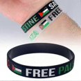 thumbnail image 2 of Free Palestine Silicone wrist band / bracelet Palestinian flag PLO Gaza, Free PP, 2 of 4