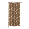thumbnail image 5 of Brown Highland Cow Flower Grass Pattern Shower Curtain 36"x72" ,Bathroom Decorative Shower Curtains Set with 12 Hooks,Modern Waterproof Washable Shower Curtain, 5 of 6