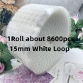 thumbnail image 1 of Wholesale 1roll Transparent White Dot Sticker Adhesive Fastener Tape Dot Hook and Loop Round Strong Self Adhesive Fastener Tape 15mm WH loop 8600pcs Dot Sticker, 1 of 6
