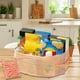 thumbnail image 4 of Bolsa de compras expandible de gran capacidad con asa plisada para comestibles Rosa, 4 of 6