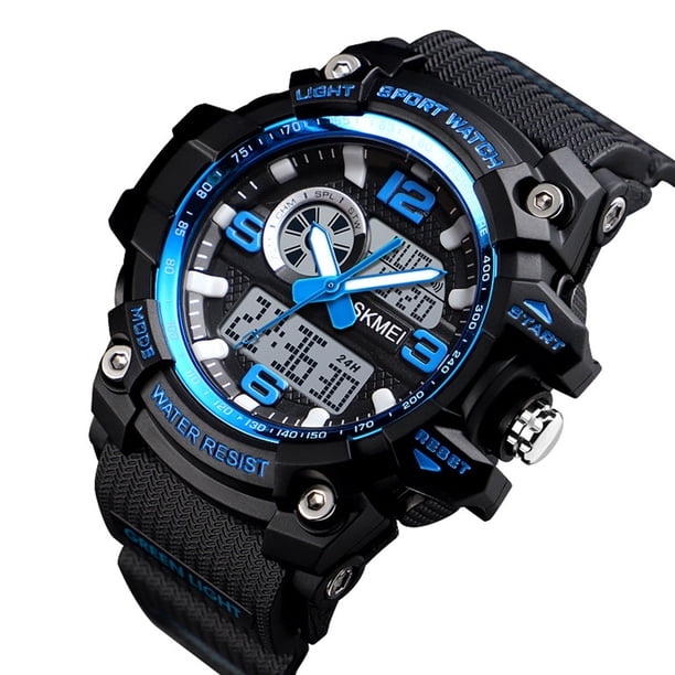 Reloj digital con esfera de luz de fondo de pantalla dual Reloj de pulsera electrónico con calendario de cuenta regresiva a prueba de agua Inevent EL4546-02