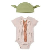 Angle View: Lucas Size 6-9M 2-Piece Yoda Bodysuit and Hat Set