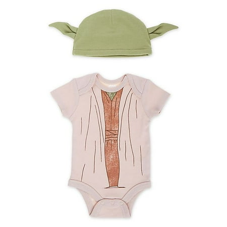 Lucas Size 6-9M 2-Piece Yoda Bodysuit and Hat Set
