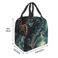 thumbnail image 3 of Fotbe Enchanted Forest Skull Path Bolsa Térmica con Estampado y Forro de Aluminio Grueso Bolsa de Almuerzo con Bolsillo Frontal para Hombres y Mujeres, Ideal para Trabajo, Escuela, 3 of 8