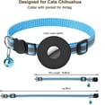 thumbnail image 5 of Cute Breakaway Cat Collar Airtag Cat Collar with Breakaway Bell Airtag Cat Collar Reflective Adjustable Strap Collar Breakaway with Airtag Holder 1 CM in Width Cat Collars for Boys with Bell, 5 of 5