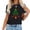 Black, variant on Funny Let's Get Lit Christmas In July Xmas Tree Pa Short Sleeve Graphic Tees for Women - Trendy and Fashionable Women's Tops