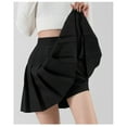 thumbnail image 2 of 1PCS Summer High Waist Pleated Skirt-Black, 2 of 4