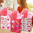 thumbnail image 7 of 12 Pack Valentines Day Gift Bags with Handles and Tissue Paper, Valentines Goodie Bags Gift Wrapping Bags for Valentines Day Party Supplies, 7 of 7