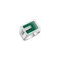 thumbnail image 3 of RYLOS Men's Rings 14K White Gold Ring With Diamonds and Blue Quartz Set in Designer Nugget Style Rings For Men Size 13, 3 of 7