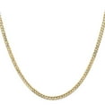 thumbnail image 3 of Auriga 10K Yellow Gold 3 mm Open Concave Curb Chain Necklace 10K Necklace for Women 26", 3 of 7