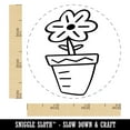 thumbnail image 2 of Flower Pot Doodle Self-Inking Rubber Stamp Ink Stamper - Orange Ink - Small 3/4 Inch, 2 of 7