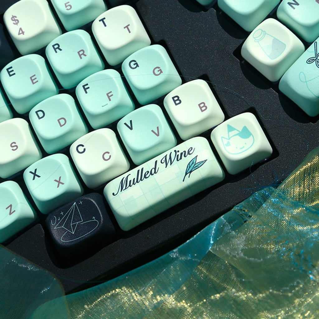 131 Fantasy Summer English PBT Keycaps MOA Profile for Mechanical Keyboards