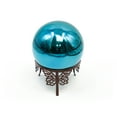 thumbnail image 3 of Stainless Steel Gazing Mirror Ball Metal Pedestal Stand (Dragonfly Design), 3 of 3