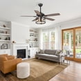 thumbnail image 4 of Parrot Uncle 52" Farmhouser Caged Ceiling Fan with Remote Control and  Light Kit, Indoro Fandelier Ceiling Fan, 4 of 14