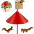 thumbnail image 1 of Squirrel Baffle for Bird Feeder Pole New Upgrade Wrap Around Squirrel Baffle Proof Baffles Durable Premium Plastic Bird Feeder Guard with Hook Red(16 Inch Nonmetal), 1 of 9