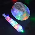 thumbnail image 2 of Sombrero Fedora de Jazz con lentejuelas y luz LED para niños y adultos, gorro de neón intermitente, regalo de fiesta, disfraz, cumpleaños, boda, Halloween y Navidad, 2 of 4