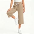 thumbnail image 7 of Fjofpr girls pants girls clothes Children's Summer Solid Color Pockets Fashion Leisure Sports Capris Pants Kids, 7 of 7