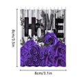 thumbnail image 2 of FOCUSNORM Jolis Rideaux de Douche pour Salle de Bain Imprimé de Lettres Motif Rose Transparence Forte Rideau de Douche Mode, 2 of 6