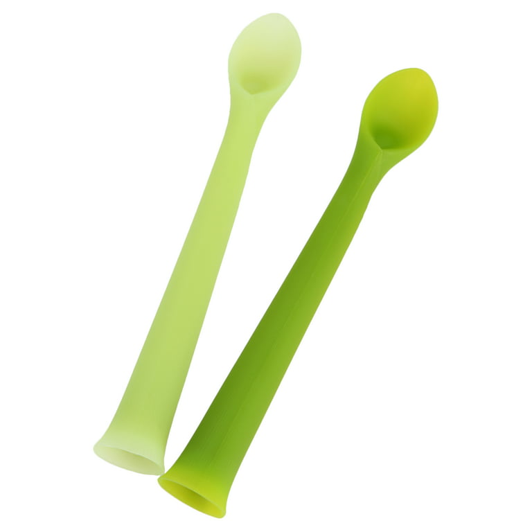 Olababy 100% Silicone Soft Tip Feeding Spoon for Baby Led Weaning 2-pack
