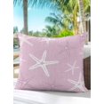 thumbnail image 5 of Outdoor Pillows Waterproof, Vintage Pink Starfish Bedding Throw Pillows with Insert for Couch Sofa Bed, Summer Coastal Beach Marine Life 18x18 Inch Pillowcases Decorative Patio Pillow Set of 1, 5 of 7