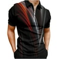 thumbnail image 4 of WREESH Men's Casual V-Neck Tops Fashion Henley with Short Sleeve and Graphic Prints a Comfortable and Stylish Choice Multicolor, 4 of 4