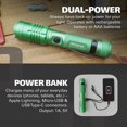 thumbnail image 3 of 1000 Lumen Flashlight, Waterproof IBAOLEA D Rechargeable Flashlight, Dual Power, Micro-USB Charging Flashlight with Power Bank, Lightweight Military Gear, 7.4 oz, Green - Green, 3 of 8