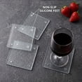 thumbnail image 4 of Creative Home 4-Piece Tempered Glass Textured Clear Coaster, 4 of 10