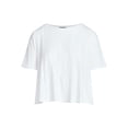 thumbnail image 5 of Scoop Women’s and Women's Plus Pleated Cropped Cotton Tee, Sizes XS-4X, 5 of 5