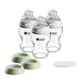 thumbnail image 1 of Tommee Tippee Natural Start 3 Uses Glass Baby Bottle, Cup or Jar Set, 3x9oz, Slow Flow Breast-Like Nipple for a Natural Latch, Leakproof Travel Food Jar Lids, 1 of 5