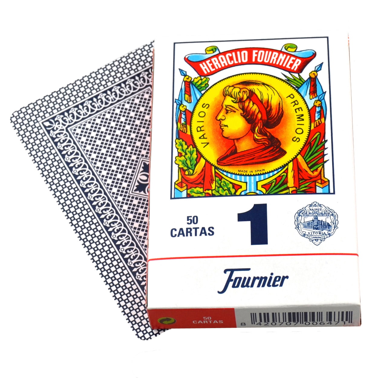 Set of 5 Fournier Poker Spanish Dice in Box  5 Dados de Poker Español en Caja 